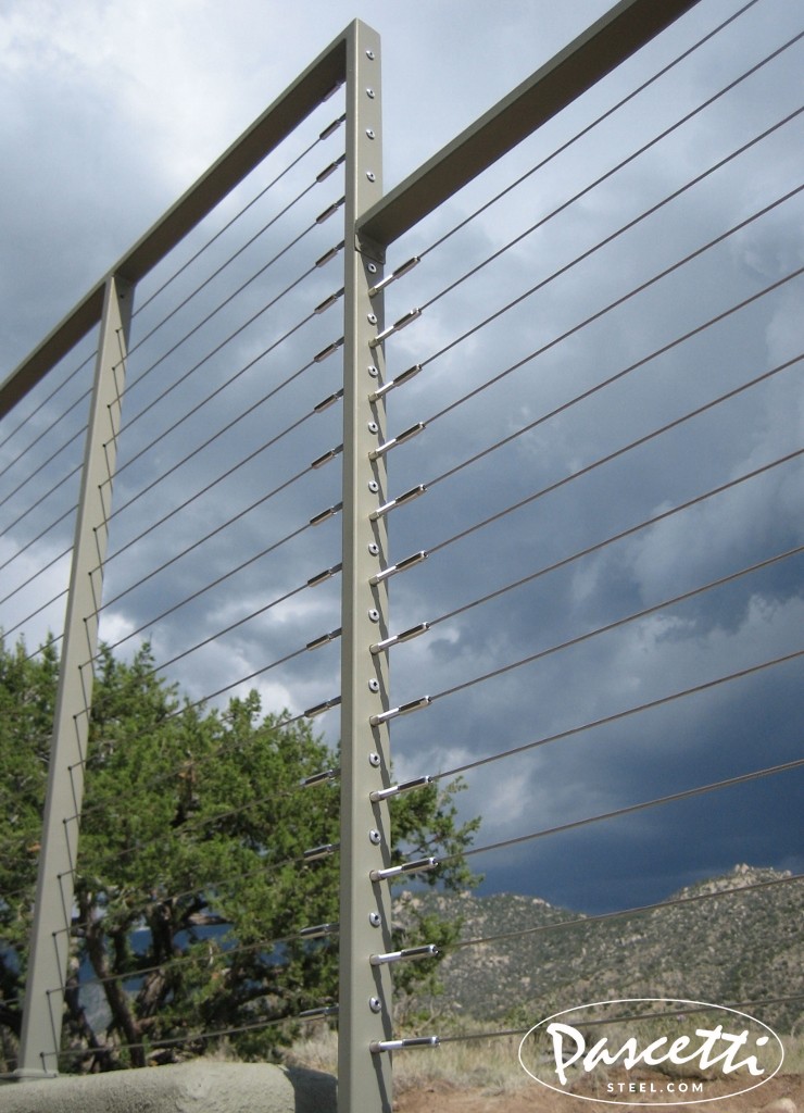 cable railing residential Exterior cable fencing for a unique transparent look