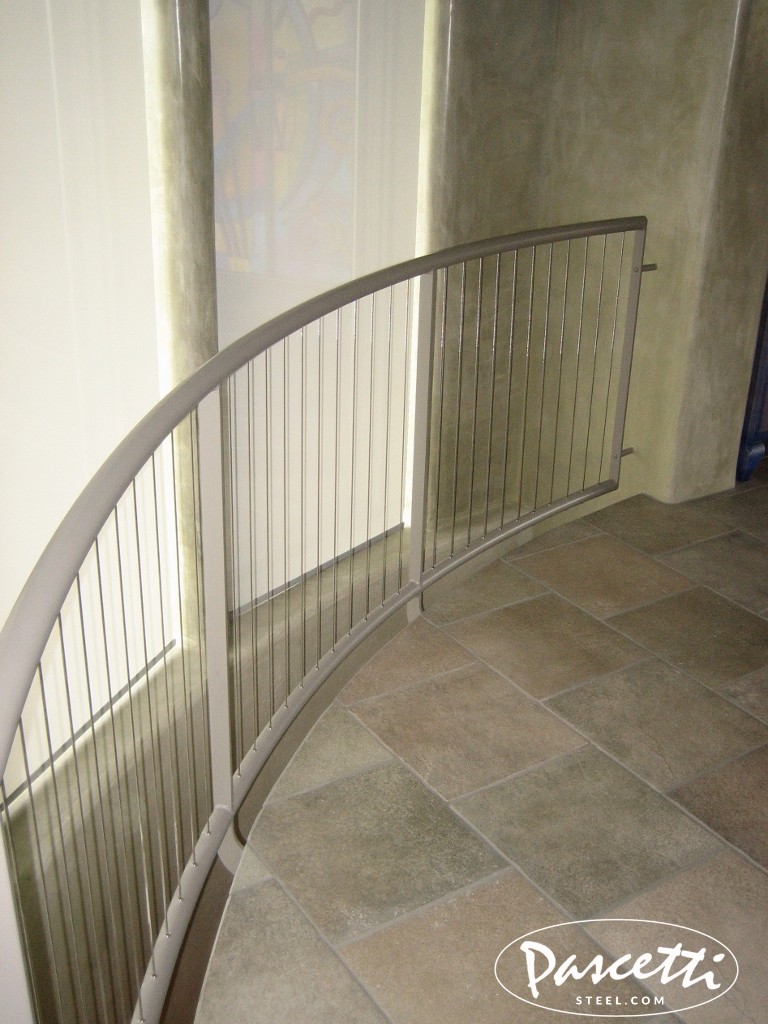 Vertical interior cable railing