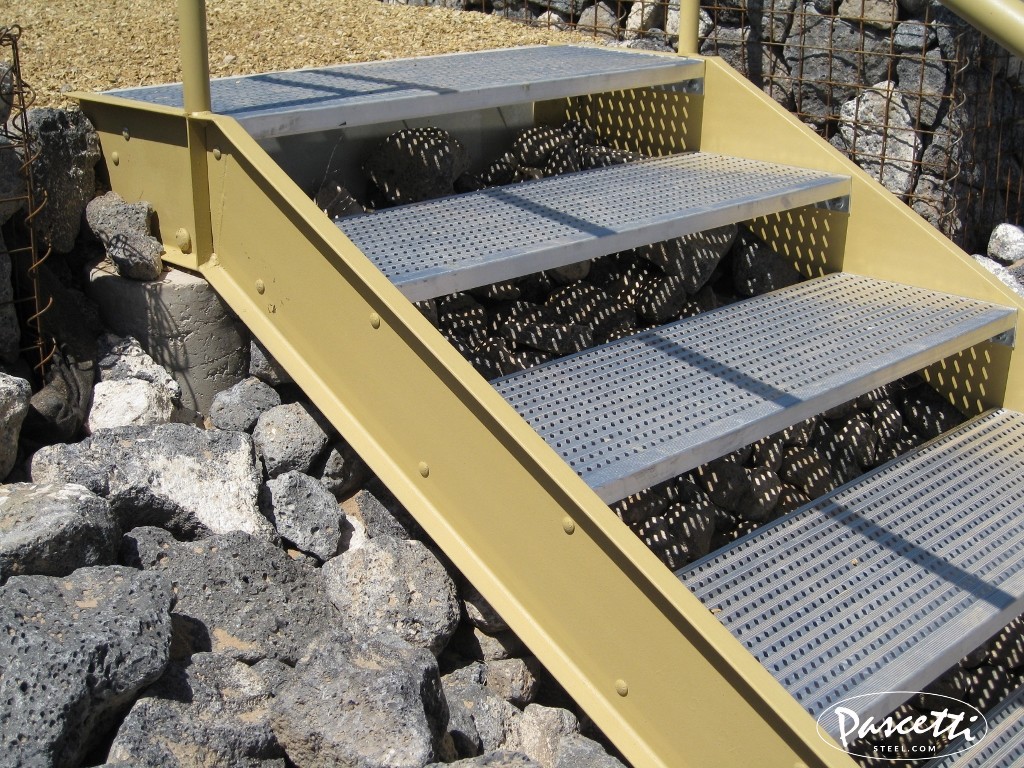 stairs commercial standard three tread unit ada compliant aluminum treads with grooved nosing