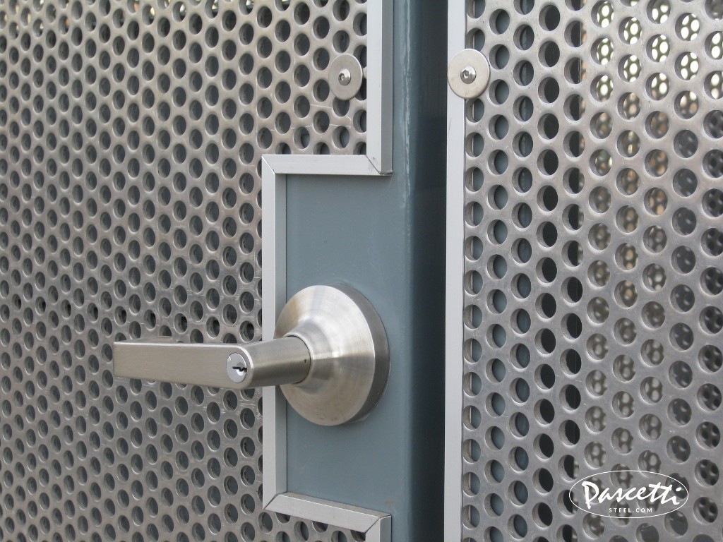 commercial perforated metal panels enclosed secure