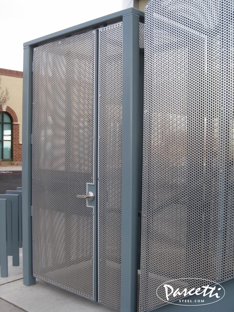 commercial sandia area federal credit union secure enclosed entry perforated panels