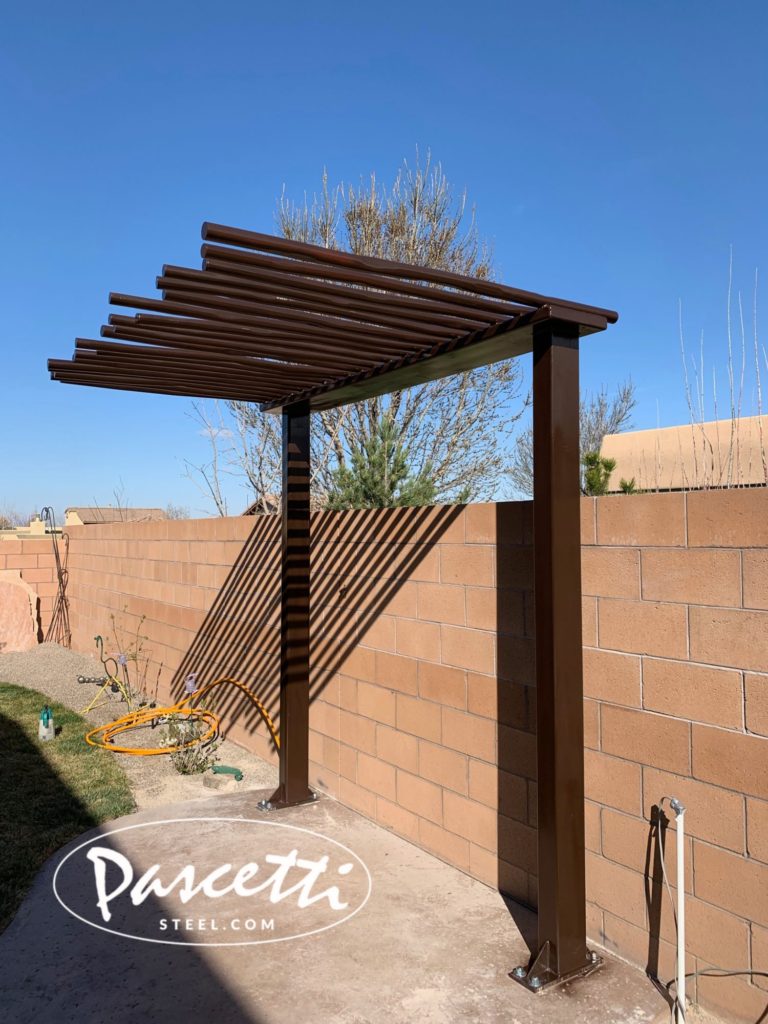 custom steel shade structure residential