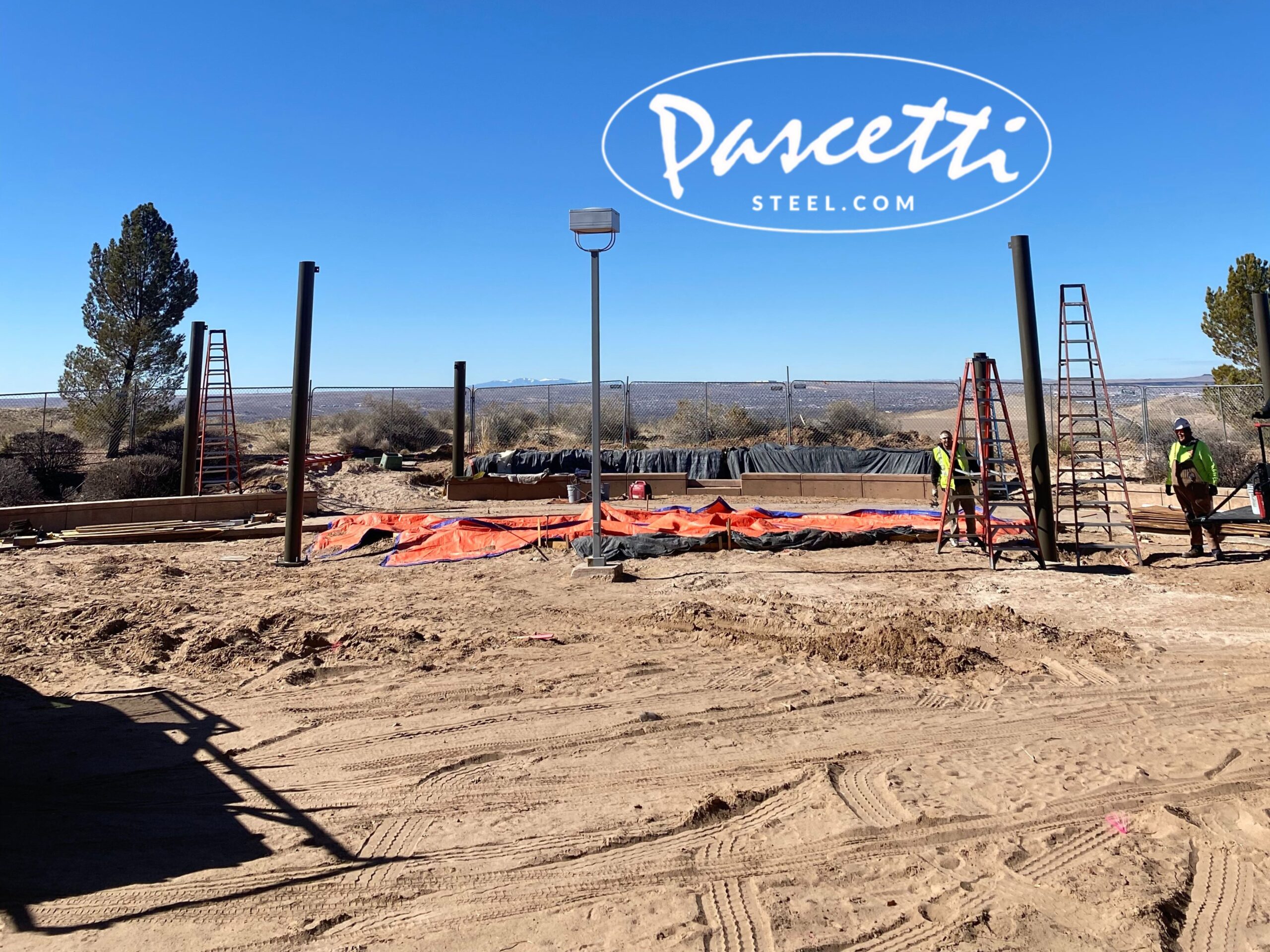 Shade Sail During Construction